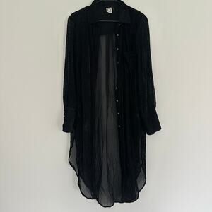 Anthropologie Akemi + Kin Women's Black Shirt Size Large